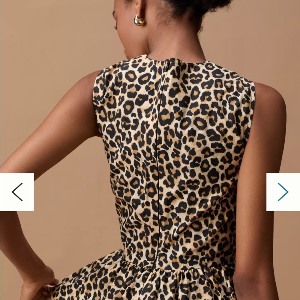 SHIPS TODAY! Maeve Leopard Print Bow Front Peplum Blouse - Picture 3 of 6